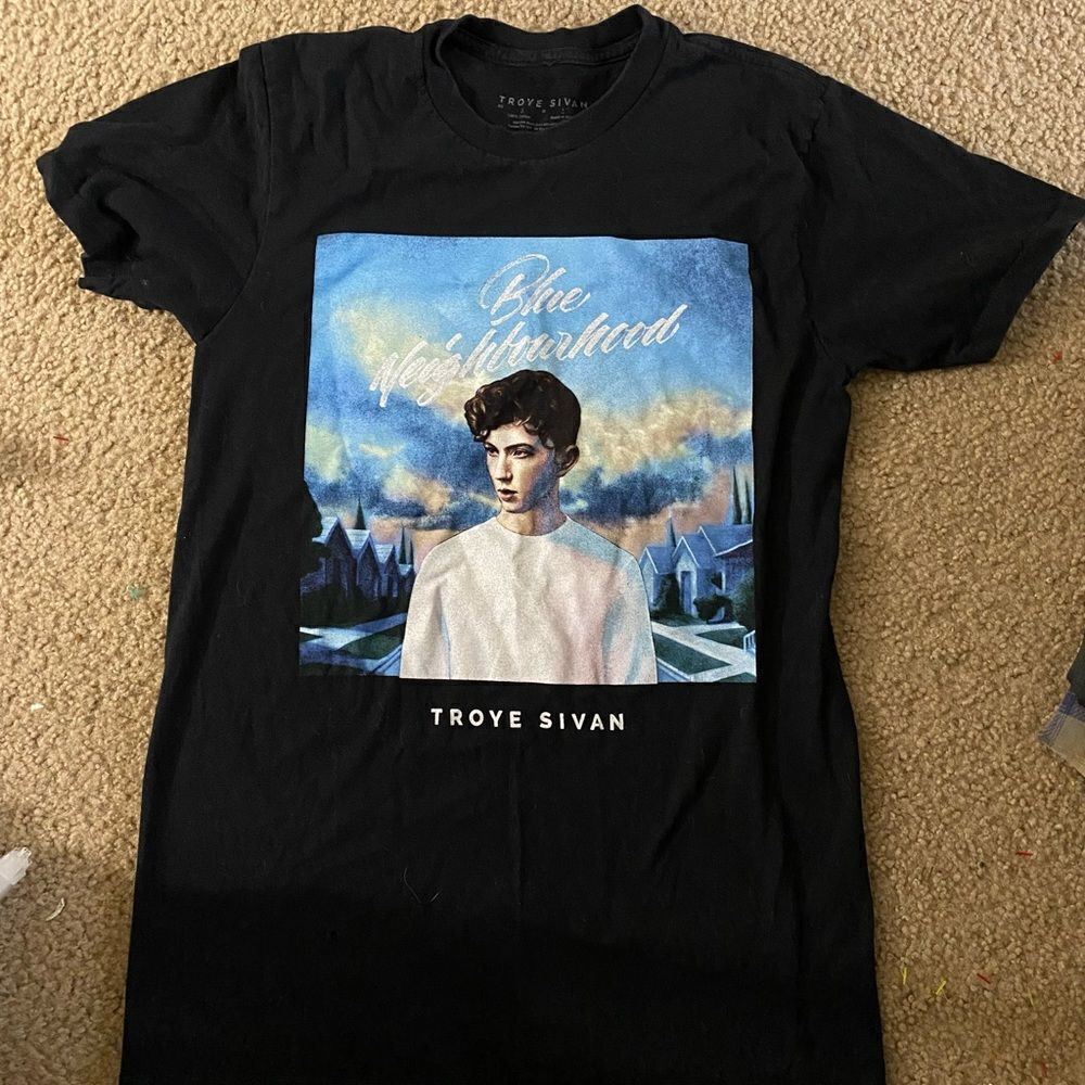 Womens Troye Sivan Blue Neighborhood Music Band Singer Artist Tshirt